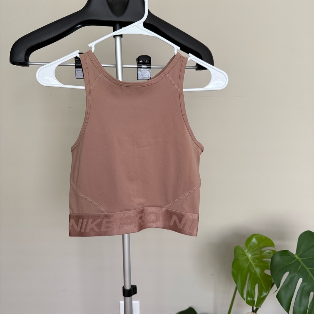 Nike Pink Fitted Crop Tank Top